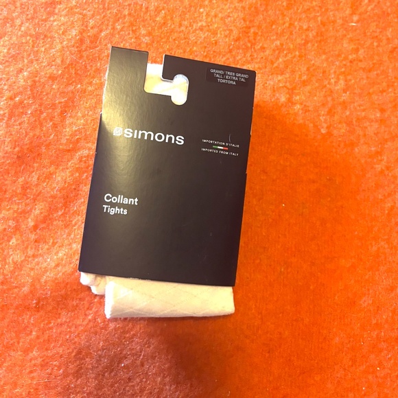 Off white cream touch of cashmere diamond tights made in Italy NWT - Picture 3 of 6